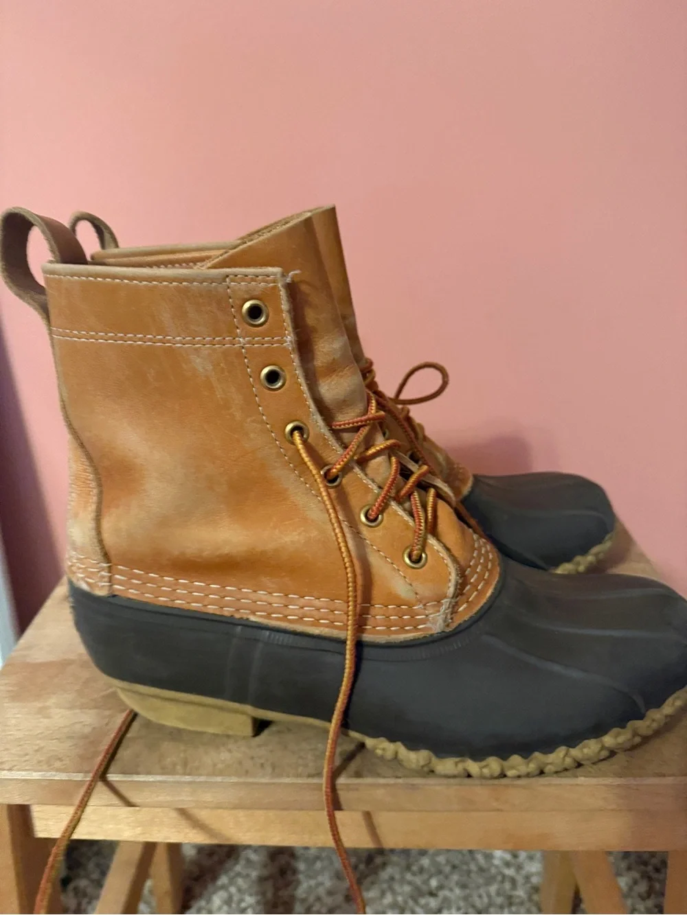 L.L. Bean Women's Brown Leather Bean Boots size 9